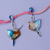 Silver and resin dangle earrings, 'Hummingbird Flight' - Handmade 950 Silver & Resin Hummingbird Dangle Earrings