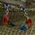 Silver and resin dangle earrings, 'Breathtaking Crescent' - Handmade 950 Silver & Resin Crescent Moon Dangle Earrings