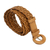 Cinturón de piel trenzado - Cinturón de cuero trenzado en marrón elaborado en Brasil