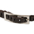 Cinturón de cuero - Cinturón de cuero flotante trenzado en marrón con hebilla metálica