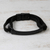 Suede strand pendant bracelet, 'Tomorrow's Shadows' - Modern Black Suede Strand Pendant Bracelet from Brazil