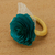 Wood and natural fiber napkin rings, 'Emerald Green Roses' (set of 4) - 4 Eco-Friendly Green Floral Wood Natural Fiber Napkin Rings