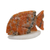 Calcite statuette, 'Confident Sea' - Hand-Carved Orange and White Calcite Fish Statuette