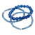 Agate beaded stretch bracelet, 'Intuitive Powers' - Handcrafted Blue Agate Beaded Stretch Bracelet from Brazil