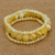 Calcite beaded stretch bracelet, 'Healing Powers' - Handmade Yellow Calcite Beaded Stretch Bracelet from Brazil