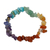Multi-gemstone beaded stretch bracelet, 'Chakra Cascade' - Handcrafted Natural Multi-Gemstone Beaded Stretch Bracelet