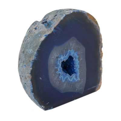 Deko-Accessoire aus Achat - Blauer Achat-Edelstein-Dekorationsaccessoire, hergestellt in Brasilien