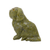 Figura de serpentinita - Figura de perro serpentinita hecha a mano de Brasil