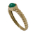 Gold and emerald single stone ring, 'Prophet's Glory' - High-Polished 18k Gold and Natural Emerald Single Stone Ring