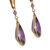 Gold-plated amethyst dangle earrings, 'Purple Springtime' - 18k Gold-Plated Dangle Earrings with Amethyst Gemstones