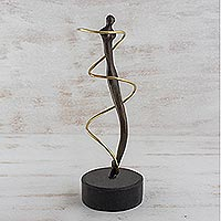 Bronze sculpture, 'Spiral I'