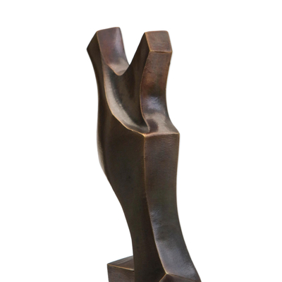 Bronze sculpture, 'Conquistador' - Brazilian Abstract Bronze Sculpture