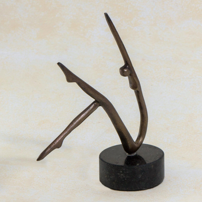 Bronze sculpture, 'Concave Movement II' - Bronze sculpture