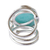 Amazonite cocktail ring, 'Amazon Spiral' - Unique Modern Brazilian Amazonite Ring