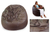 Leather beanbag chair cover, 'Embrace' (single) - Contemporary Leather Beanbag Chair Cover (Single)
