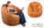 Leather beanbag chair cover, 'Caress' (single) - Leather beanbag chair cover (Single)