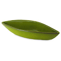 Ceramic centerpiece, 'Amazon Canoe' - Ceramic centerpiece