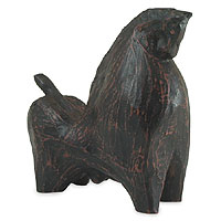 Ceramic statuette, 'Sphinx Horse' - Ceramic statuette