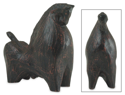 Ceramic statuette, 'Sphinx Horse' - Ceramic statuette