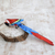 Carving, 'Blue and Red Brazilian Macaw' - Carving (image 2d) thumbail