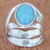 Aquamarine ring, 'Imagine' - Sterling Silver and Aquamarine Ring from Brazil (image p73625) thumbail