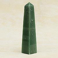 Green quartz obelisk