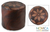 Leather ottoman cover, 'Flower of Peace' (dark brown) - Unique Floral Leather Ottoman Cover