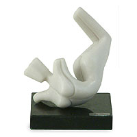 Marble resin sculpture, 'Sensuality' - Marble resin sculpture