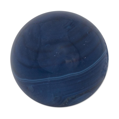 Blue agate crystal ball