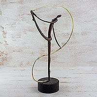 Bronze sculpture, 'Sinuousness' - Bronze sculpture