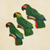 Wood wall adornments, 'Amazon Parrots' (set of 3) - Wood wall adornments (Set of 3) thumbail