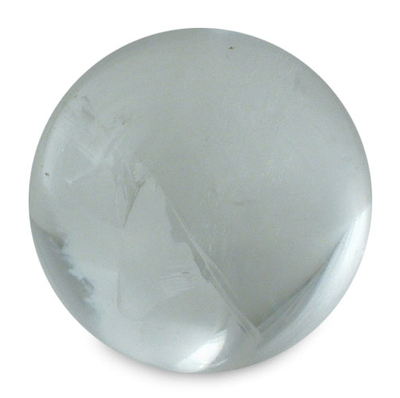 White quartz crystal ball, 'Peace' (small) - White quartz crystal ball 
