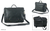 Leather laptop case, 'Universal' (double, black) - Leather laptop case