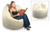 Leather beanbag chair cover, 'Ivory' (single) - Leather beanbag chair cover (Single)