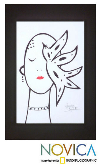 'mujer pájaro de fantasía' - impresión firmada por mujer pájaro de fantasía