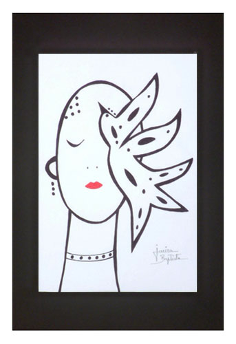 'mujer pájaro de fantasía' - impresión firmada por mujer pájaro de fantasía