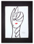 'El Conejo' - Tinta sobre Cartulina Mujer expresionista con un retrato de conejo