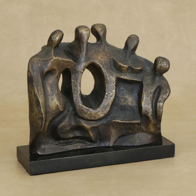 Escultura de bronce - Magnífica escultura de bronce de un artista brasileño
