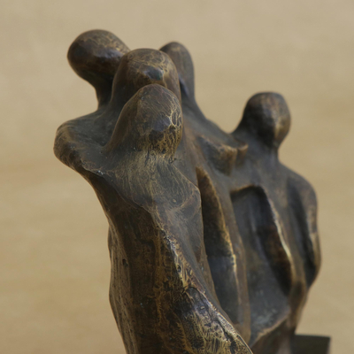 Bronze sculpture, 'World Family' - Magnificent Bronze Sculpture by a Brazilian Artist