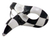 Leather mask, 'The Doctor' (black and white) - Brazilian Leather Carnaval Mask (image 2a) thumbail