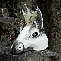 Leather mask, 'White Horse'