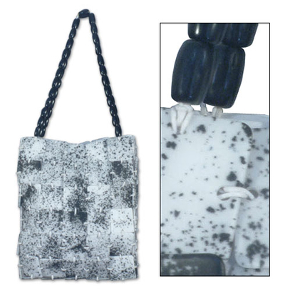 Shoulder bag, 'Light Dalmatian' - Shoulder bag
