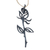 Leather necklace, 'Rose Exotica' - Floral Leather and Silver Necklace (image 2a) thumbail