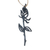 Leather necklace, 'Rose Exotica' - Floral Leather and Silver Necklace (image 2c) thumbail