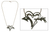 Lederhalskette, 'Amors Herz', 'Cupid's Heart - Romantisches Halsband aus Leder und Silber