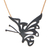 Leather necklace, 'Butterfly Dreams' - Leather necklace (image 2a) thumbail