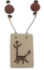 Cave art necklace, 'Hunting Victory' - Cave art necklace