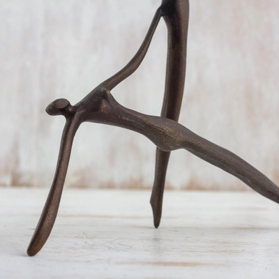 Bronze sculpture, 'In Balance' - Bronze sculpture