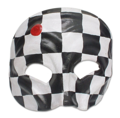 Máscara de cuero - Máscara de carnaval de cuero hecha a mano