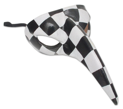 Máscara de cuero - Máscara de carnaval de cuero única